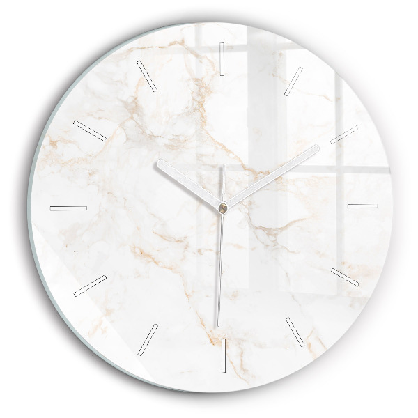 Orologio rotondo in vetro Marmo elegante