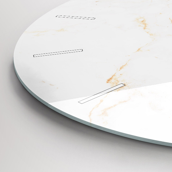 Orologio rotondo in vetro Marmo elegante