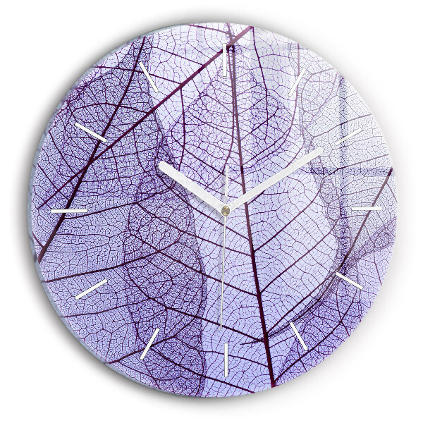 Orologio rotondo in vetro Foglie – natura