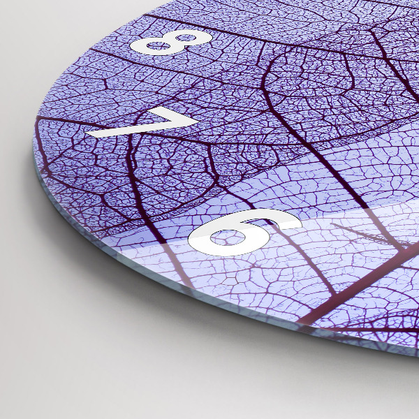 Orologio rotondo in vetro Foglie – natura