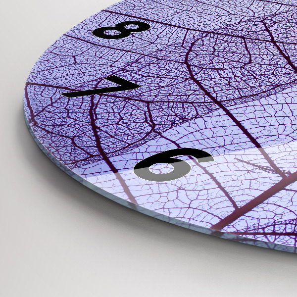 Orologio rotondo in vetro Foglie – natura