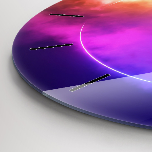 Orologio rotondo in vetro Fumo astratto 3D