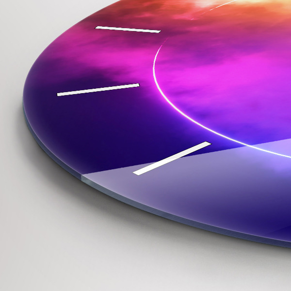 Orologio rotondo in vetro Fumo astratto 3D