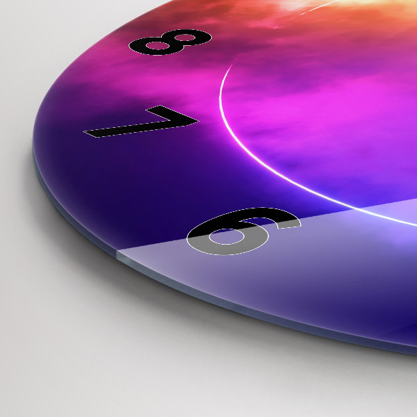 Orologio rotondo in vetro Fumo astratto 3D