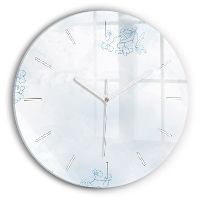 Orologio rotondo in vetro Schizzo di piante