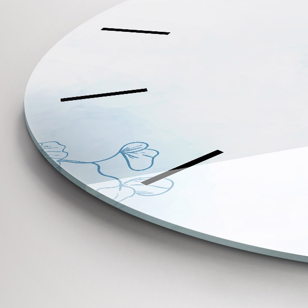 Orologio rotondo in vetro Schizzo di piante