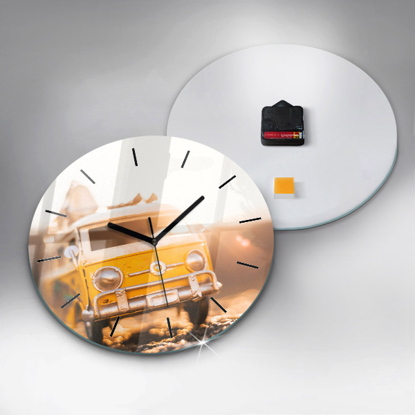 Orologio rotondo in vetro Auto in vacanza