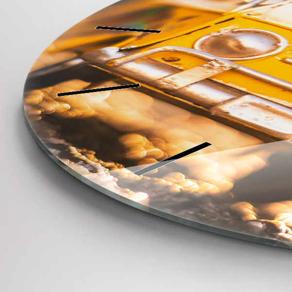 Orologio rotondo in vetro Auto in vacanza