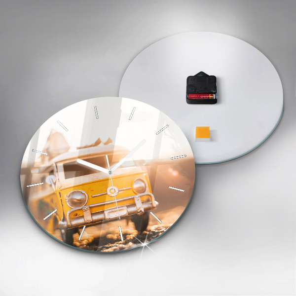 Orologio rotondo in vetro Auto in vacanza