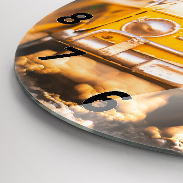 Orologio rotondo in vetro Auto in vacanza