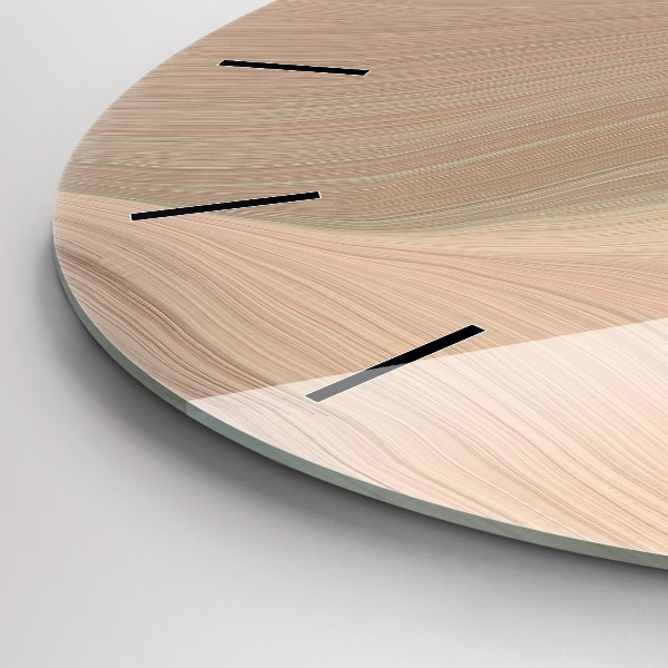 Orologio rotondo in vetro Astrazione delle onde