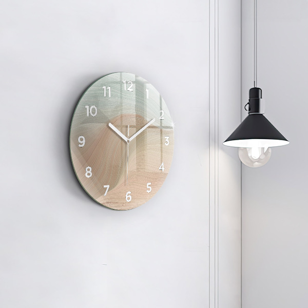 Orologio rotondo in vetro Astrazione delle onde