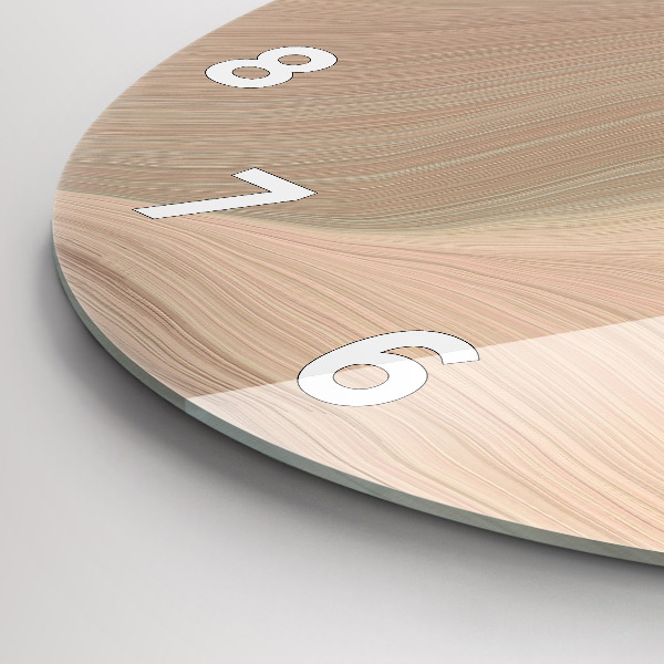 Orologio rotondo in vetro Astrazione delle onde