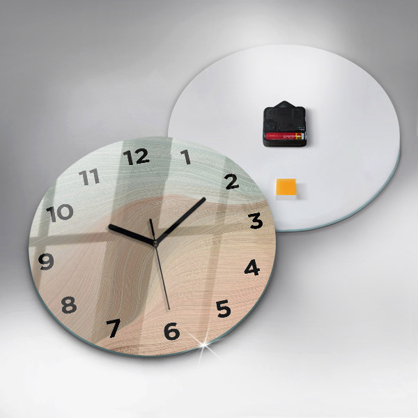 Orologio rotondo in vetro Astrazione delle onde