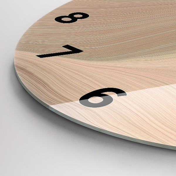 Orologio rotondo in vetro Astrazione delle onde