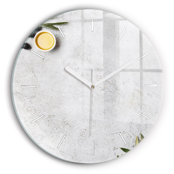 Orologio rotondo in vetro Olive minimaliste