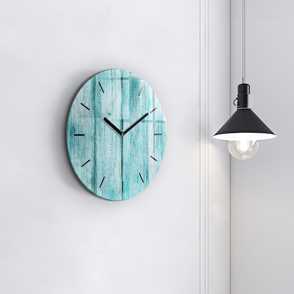 Orologio rotondo Legno vecchio blu