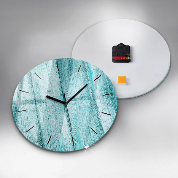 Orologio rotondo Legno vecchio blu