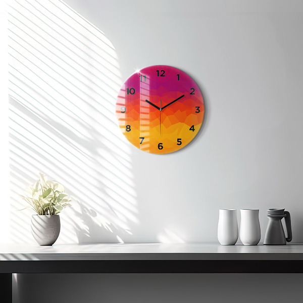 Orologio rotondo Astrazione colorata