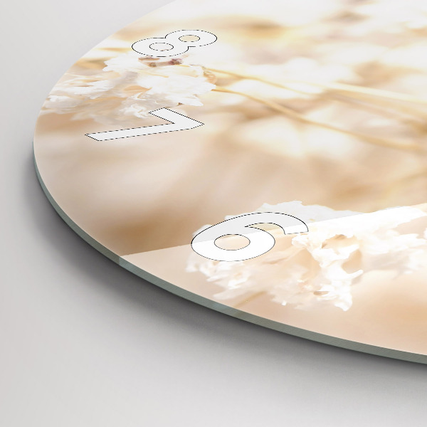 Orologio rotondo Piccoli fiori bianchi