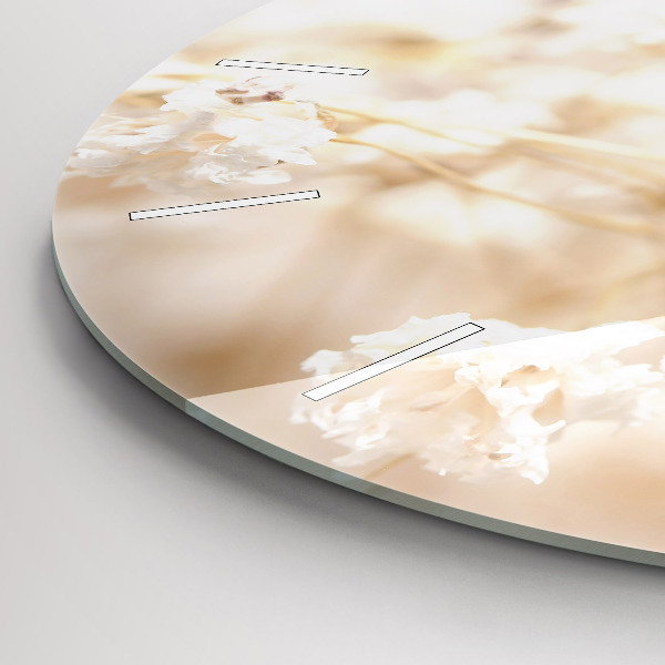 Orologio rotondo Piccoli fiori bianchi