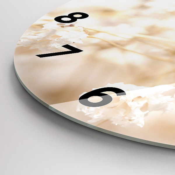 Orologio rotondo Piccoli fiori bianchi