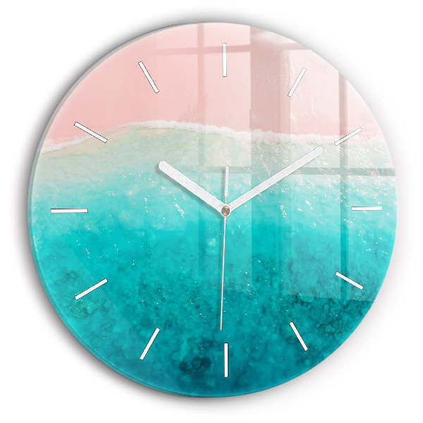 Orologio rotondo Spiaggia di sabbia di mare
