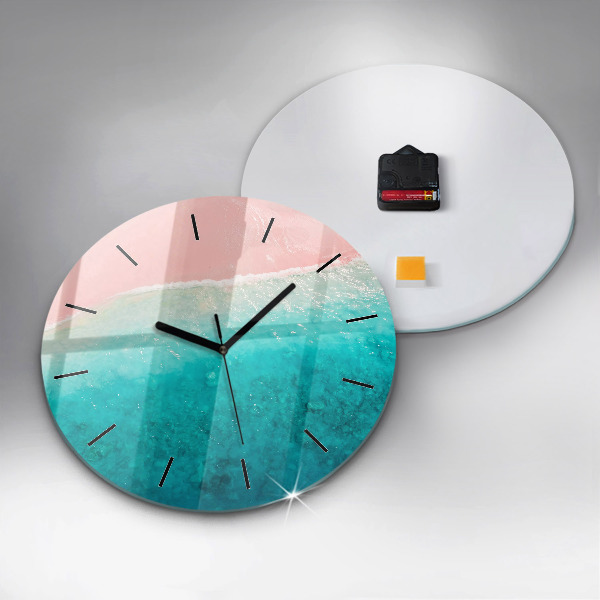 Orologio rotondo Spiaggia di sabbia di mare