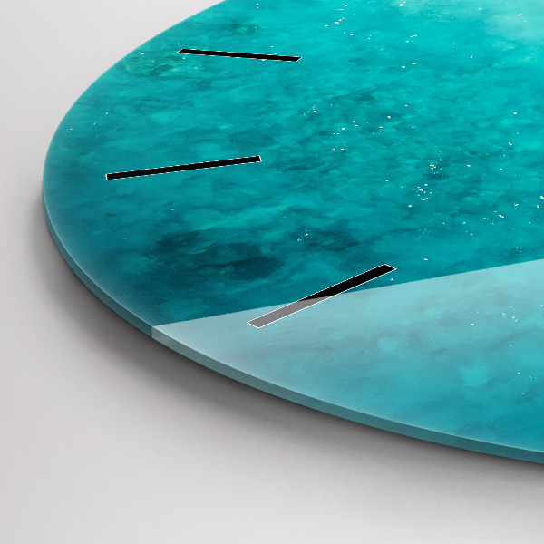 Orologio rotondo Spiaggia di sabbia di mare