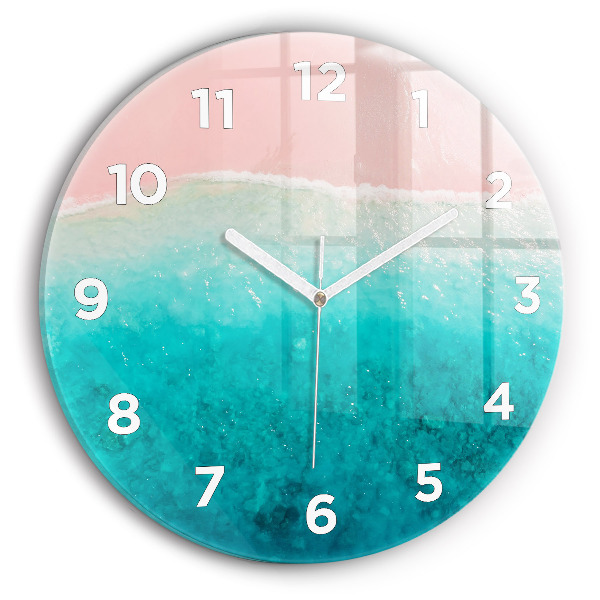 Orologio rotondo Spiaggia di sabbia di mare