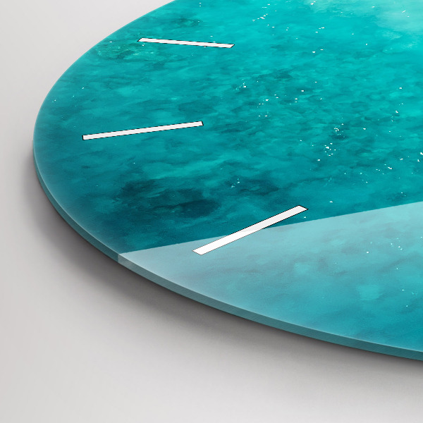 Orologio rotondo Spiaggia di sabbia di mare