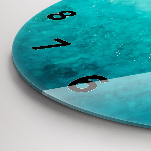 Orologio rotondo Spiaggia di sabbia di mare