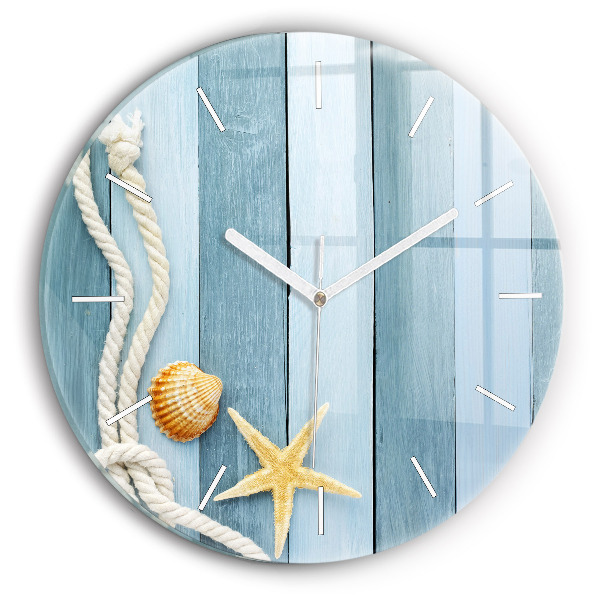 Orologio rotondo Strisce di tavole e guscio