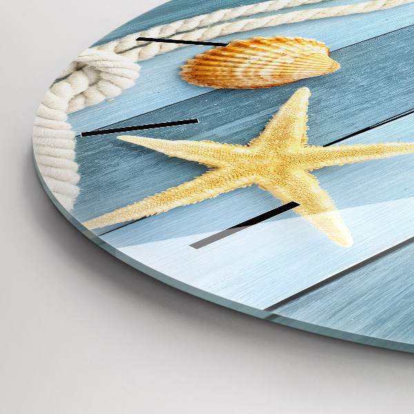 Orologio rotondo Strisce di tavole e guscio