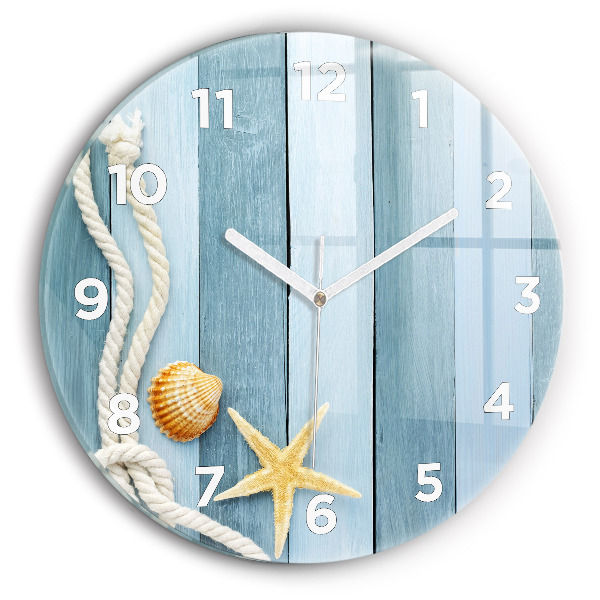 Orologio rotondo Strisce di tavole e guscio