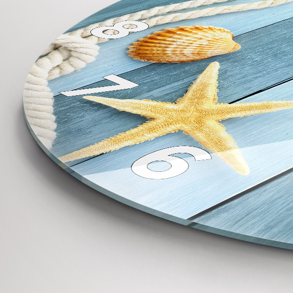 Orologio rotondo Strisce di tavole e guscio