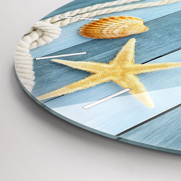 Orologio rotondo Strisce di tavole e guscio