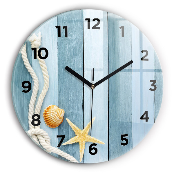 Orologio rotondo Strisce di tavole e guscio