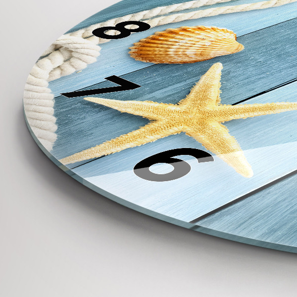 Orologio rotondo Strisce di tavole e guscio