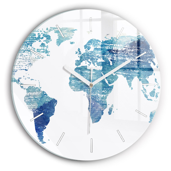 Orologio rotondo Mappa del mondo