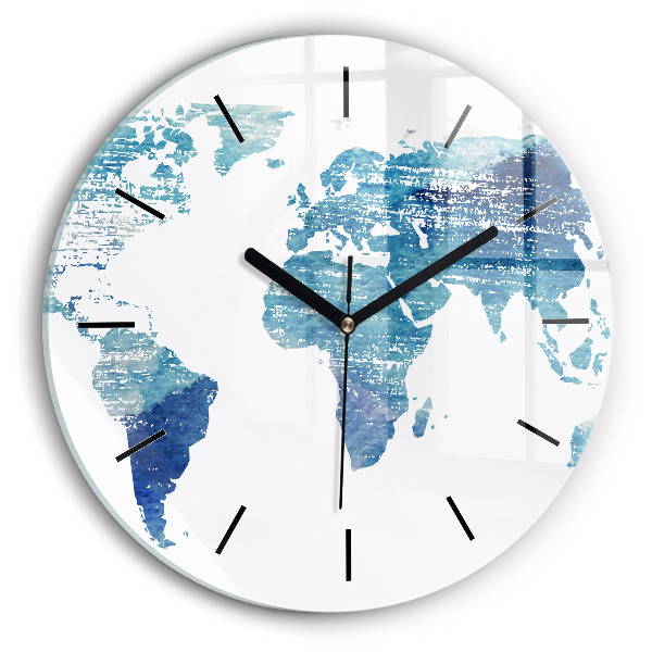 Orologio rotondo Mappa del mondo