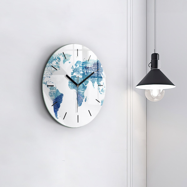 Orologio rotondo Mappa del mondo