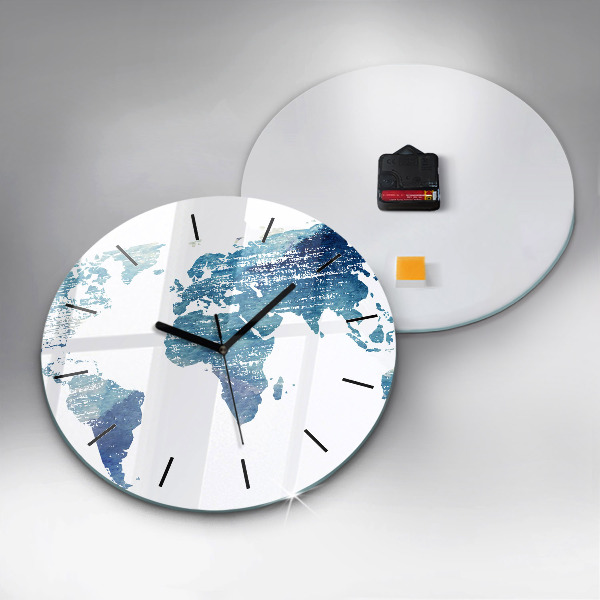 Orologio rotondo Mappa del mondo