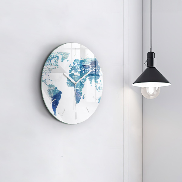 Orologio rotondo Mappa del mondo