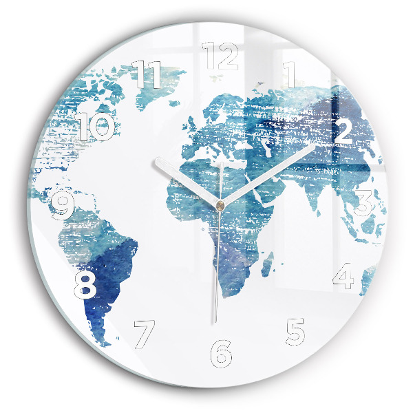 Orologio rotondo Mappa del mondo
