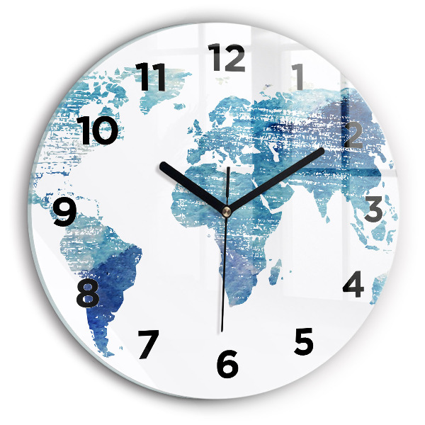 Orologio rotondo Mappa del mondo