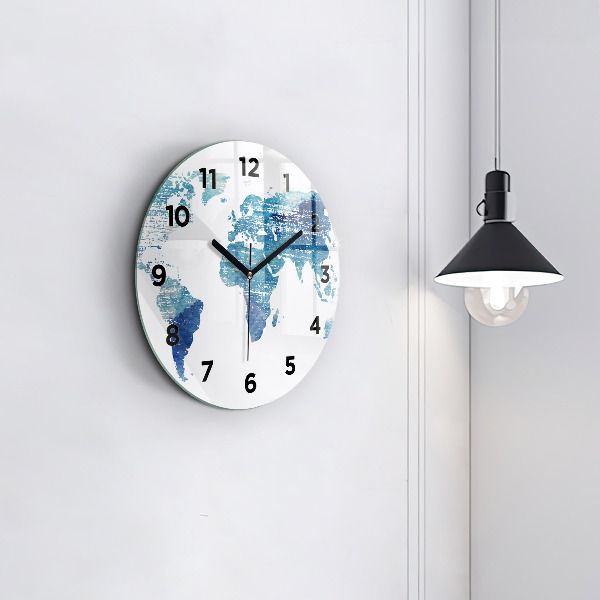 Orologio rotondo Mappa del mondo