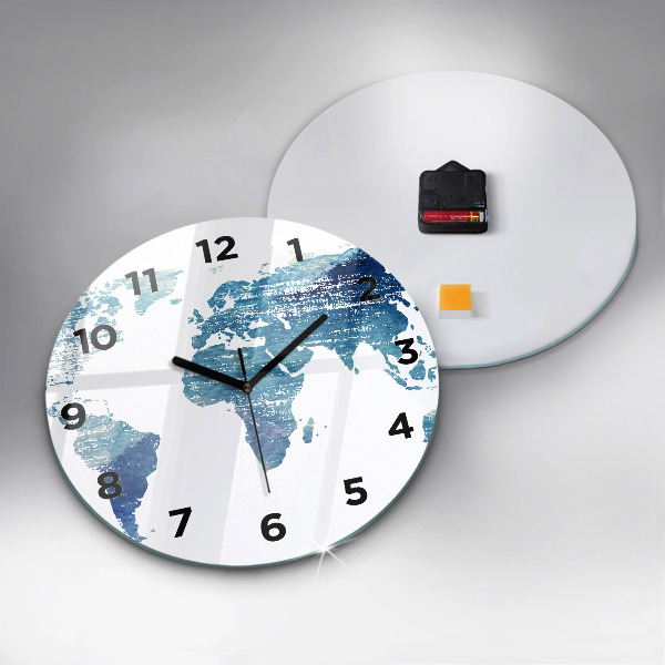 Orologio rotondo Mappa del mondo