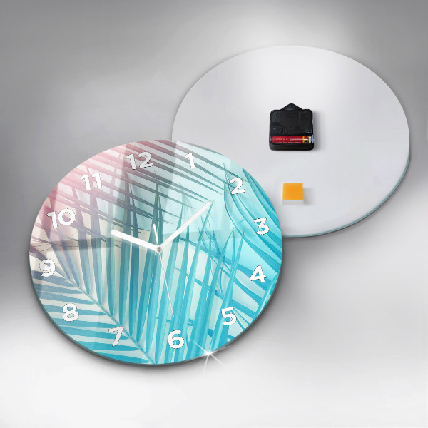 Orologio rotondo Palma tropicale