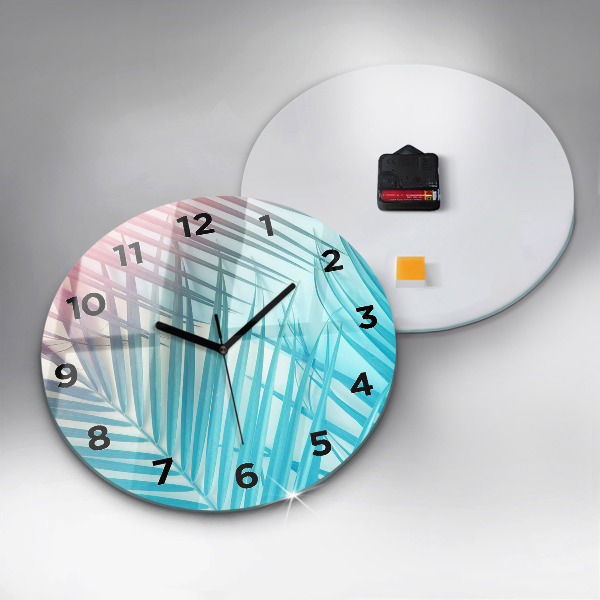 Orologio rotondo Palma tropicale